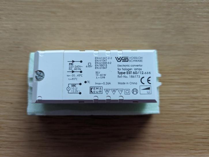 16 x Vossloh Schwabe EST 60/12.635 transformator, Doe-het-zelf en Bouw, Elektriciteit en Kabels, Zo goed als nieuw, Overige typen