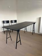 Tafel/Bureau Serax (Schragen + eiken blad), Enlèvement, Comme neuf, Bureau