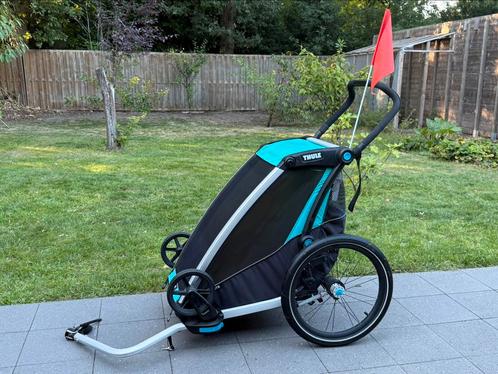 Thule Chariot Lite fietskar / wandelkar, Fietsen en Brommers, Fietsaccessoires | Aanhangwagens en Karren, Zo goed als nieuw, Vering