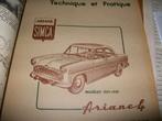 revue technique simca ariane 4 de 1957-1958, Enlèvement ou Envoi