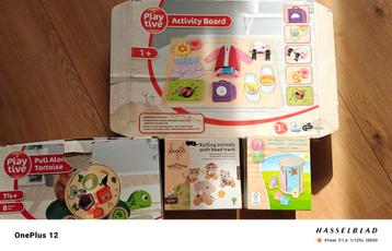Baby/Kinderspeelgoed van hout zo goed als nieuw  beschikbaar voor biedingen
