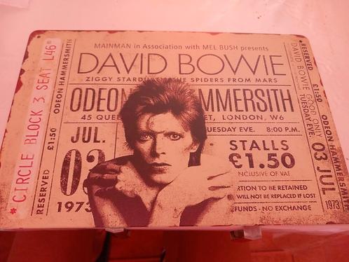 Plaque en émail David Bowie., Collections, Marques & Objets publicitaires, Enlèvement ou Envoi