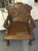 Exclusieve antieke mahonyhouten chinese fauteuil, Ophalen