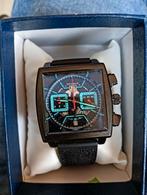 Magnifique squelette Tag Heuer Monaco, Enlèvement ou Envoi, Cuir, Acier, TAG Heuer