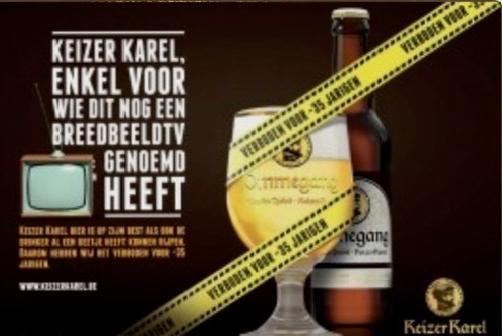 Metalen reclamebord Keizer Karel Charles Quint - vintage, Verzamelen, Merken en Reclamevoorwerpen, Zo goed als nieuw, Reclamebord