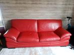 Canapé/sofa cuir de vachette, Rechte bank, Gebruikt, Hout, 75 tot 100 cm