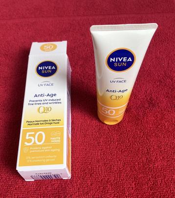 Nivea Sun-UV Face-Q10.  Factor 50.  Nieuw in de verpakking.  beschikbaar voor biedingen