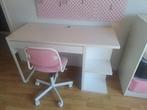 Wit kinderbureau + stoel, Huis en Inrichting, Bureaus, Ophalen, Gebruikt, Bureau