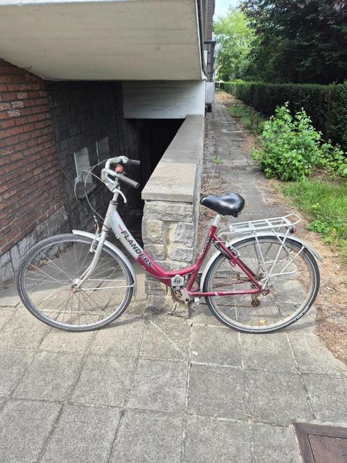 Paarse Flanders damesfiets, Fietsen en Brommers, Fietsen | Dames | Damesfietsen, Gebruikt, Overige merken, Versnellingen, Ophalen