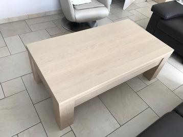 Eiken salontafel met lade / table basse en chêne avec tiroir