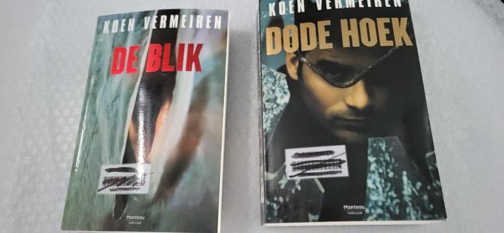 Koen Vermeiren 2 boeken De blik en Dode hoek., Boeken, Romans, Gelezen, Ophalen of Verzenden