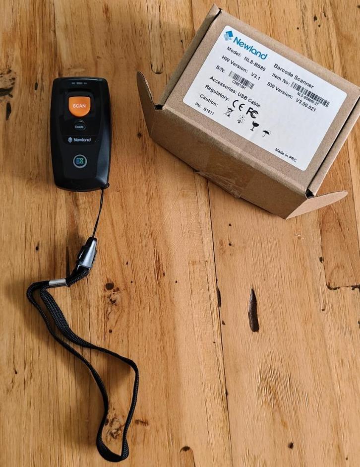Bluetooth Handscanner draadloos Newland BS80 Companion, Computers en Software, Scanners, Nieuw, Barcodescanner, MacOS, Windows