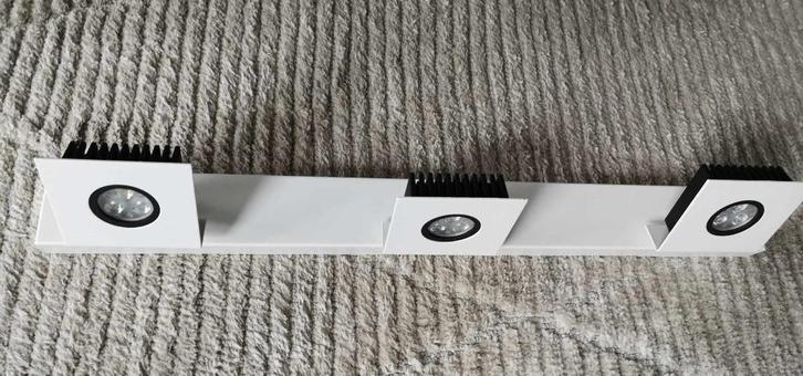 LED Plafondspots wit 3-lichts, richtbaar, Huis en Inrichting, Lampen | Spots, Zo goed als nieuw, Plafondspot of Wandspot, Metaal of Aluminium