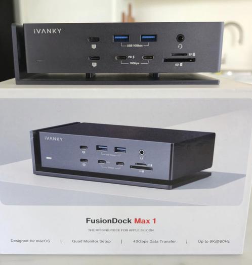 iVANKY FusionDock Max 1 Thunderbolt4x2 Docking Station, Computers en Software, Dockingstations, Zo goed als nieuw, Docking station