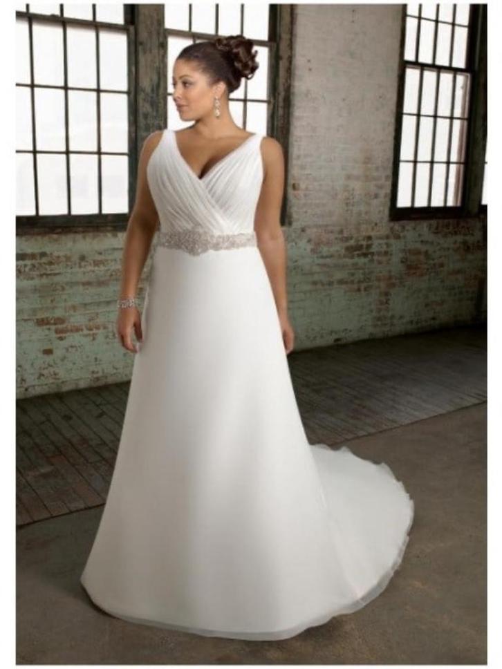 trouwjurk Grote maat trouwjurk maat 48 50 52 54 56, Kleding | Dames, Trouwkleding en Trouwaccessoires, Trouwjurk, Ophalen of Verzenden