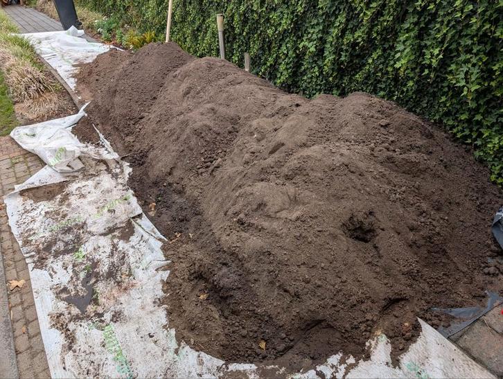 Gratis zwarte grond / aanvulgrond, Tuin en Terras, Aarde en Mest, Boomschors, Ophalen