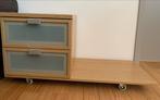 Nachtkastje met 2 laden, Ophalen, Minder dan 55 cm, Hout, 65 cm of meer