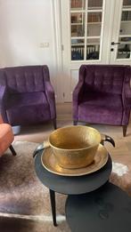 2 fauteuils in velvet paarse kleur, Utilisé, Enlèvement ou Envoi, Tissus