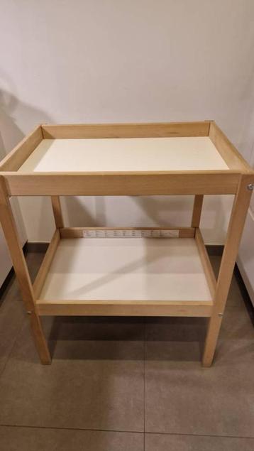Table à langer, hêtre/blanc, 72x53 cm IKEA SNIGLAR, Enlèvement, Comme neuf