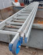 3-delige aluminium ladder - 18 treden, Doe-het-zelf en Bouw, Ladders en Trappen, Ophalen, Gebruikt, Ladder, Opvouwbaar of Inschuifbaar