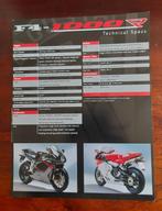 Folder MV Agusta F4 1000, Verzenden, MV Agusta