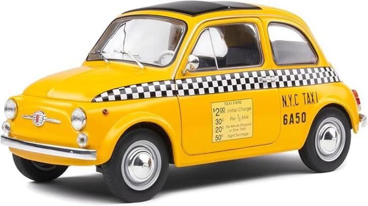 SOLIDO Fiat 500 Taxi NYC 1965 SNELLE GRATIS LEVERING, Hobby en Vrije tijd, Modelauto's | 1:18, Nieuw, Auto, Solido, Verzenden