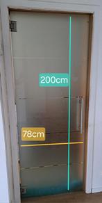 Glazen binnendeur mat, Doe-het-zelf en Bouw, Deuren en Vliegenramen, Ophalen, Binnendeur