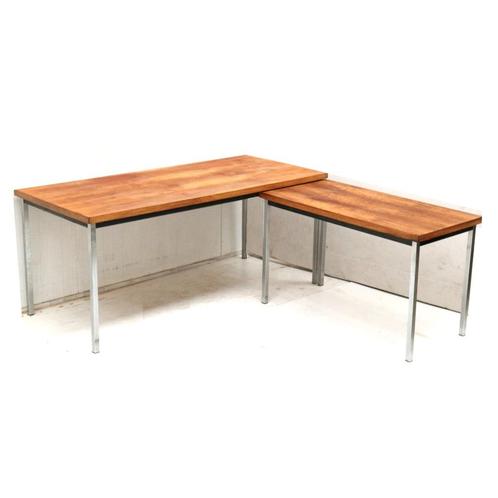 Vintage hoekbureau bureau jaren '60 '70 retro design desk, Huis en Inrichting, Tafelkleden, Verzenden