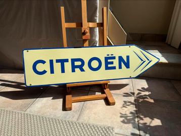 Oud origineel Citroën emaille reclamebord wegwijzer beschikbaar voor biedingen