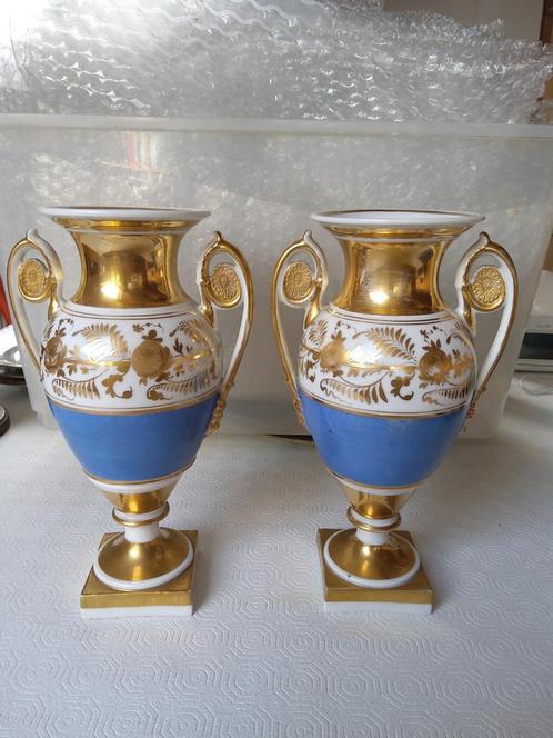 Paar balustervazen uit de restauratieperiode, Antiek en Kunst, Antiek | Vazen, Ophalen of Verzenden