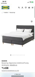 Ikea/Boxspring, Maison & Meubles, Chambre à coucher | Lits boxsprings, Enlèvement, Comme neuf, Gris