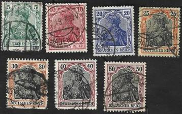 7 Postzegel 1902 Germania inschrift DEUTSCHES REICH beschikbaar voor biedingen
