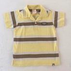 polo kraagje t-shirt Eager Beaver 104 gestreept bruin geel, Gebruikt, Eager Beaver, Ophalen of Verzenden, Shirt of Longsleeve
