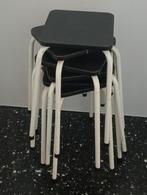 6 Vintage Formica/ Brabantia krukjes zwart/wit, Huis en Inrichting, Gebruikt, Formica, Formica, Ophalen of Verzenden