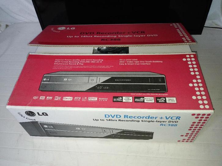 LG RC-388 DVD recorder/VHS video recorder, TV, Hi-fi & Vidéo, Lecteurs vidéo, Comme neuf, Lecteur ou enregistreur VHS, Enlèvement ou Envoi
