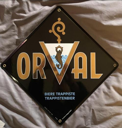 Emaillebord Orval (Emaillerie belge), Verzamelen, Biermerken, Nieuw, Reclamebord, Plaat of Schild, Overige merken, Ophalen of Verzenden