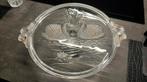 Mikasa glazen taartschaal op sokkel, Ophalen of Verzenden, Zo goed als nieuw, Rond, Overige materialen
