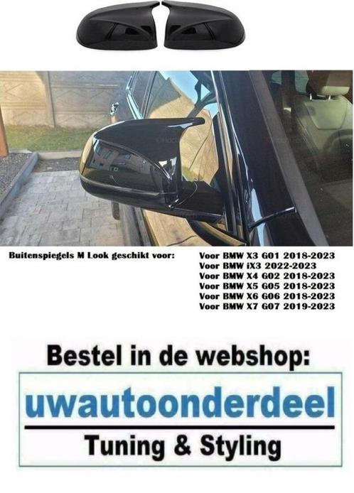 Hoogglans Zwart Wing Spiegel Spiegelkappen Voor Bmw X5 G05, Auto diversen, Tuning en Styling, Verzenden