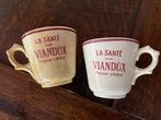 Tasses publicitaires Viandox en porcelaine de Badonviller, Ophalen of Verzenden, Gebruikt, Gebruiksvoorwerp