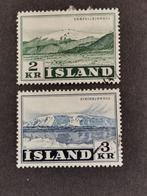 Ijsland 1957 - gletsjers Eiríksjökull en Snoefellsjokull, Postzegels en Munten, Postzegels | Europa | Scandinavië, Ophalen of Verzenden