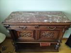 Antieke houten kast met marmeren blad, Antiek en Kunst, Ophalen