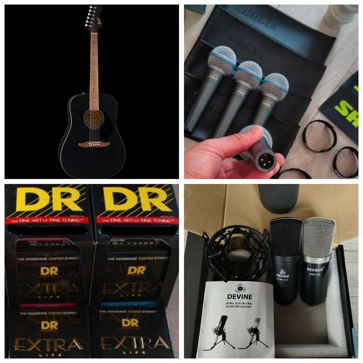 Fender lot, Shure-pickups, Dr Strings-snaren, Muziek en Instrumenten, Overige Muziek en Instrumenten, Nieuw, Ophalen of Verzenden