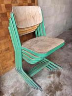 Oude Schoolstoeltjes - Vintage Charme 4 stuks, Ophalen, Hout