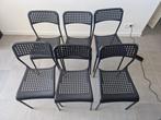 Set 6x Ikea adde Zwart Eetkamerstoel, Ophalen, Zo goed als nieuw, Zwart