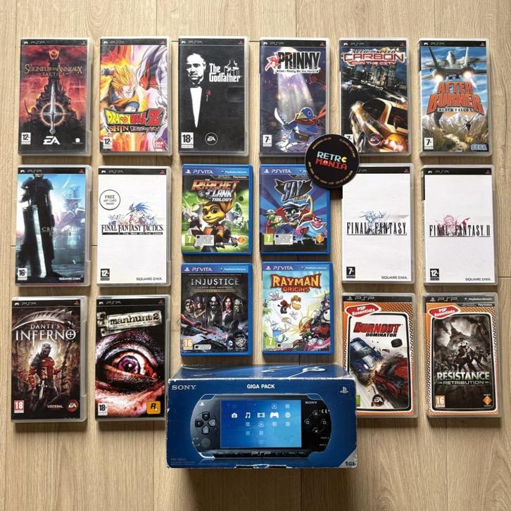 PlayStation PSP-console + PSP/Vita-games, Games en Spelcomputers, Games | Sony PlayStation Portable, Zo goed als nieuw, Ophalen of Verzenden