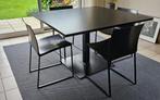 Eettafel + 4 stoelen, Ophalen, Kunststof, Vierkant, Zo goed als nieuw