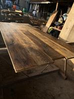 plankenvloer in oude eik, Plank, Gebruikt, 25 tot 50 mm, 300 cm of meer