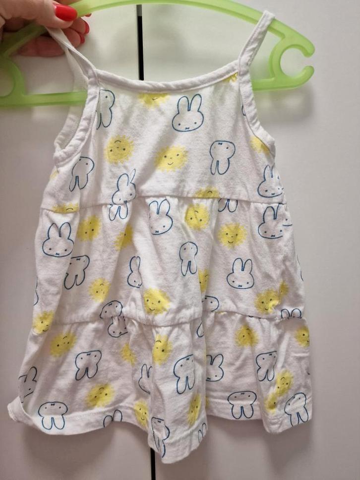 Wit baby zomerjurkje met print – 1jaar, Enfants & Bébés, Vêtements de bébé | Taille 62, Enlèvement
