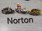 3 Norton-fietsen van Joe en Bar Team, Verzamelen, Ophalen of Verzenden, Overige figuren, Beeldje of Figuurtje