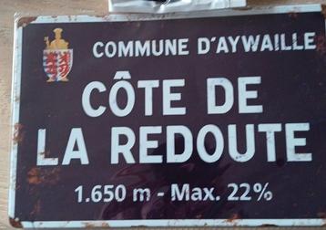 Metalen plaat Côte de La Redoute, Luik, Bastogne, Luik, Luik beschikbaar voor biedingen